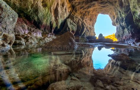 Cave At Thousand Steps In Laguna Beach California Stock Photo Image