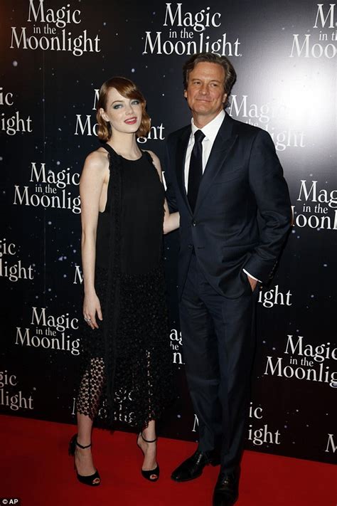 Emma Stone In Chloé and Colin Firth Magic In The Moonlight Paris Premiere