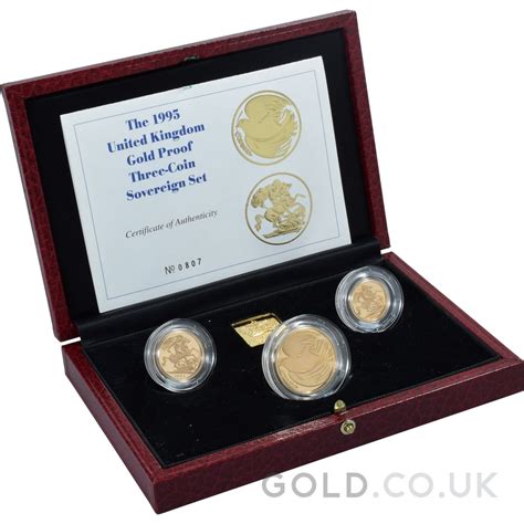 Limited Edition Sovereign 1995 Three Coin Gold Proof Set From £1676