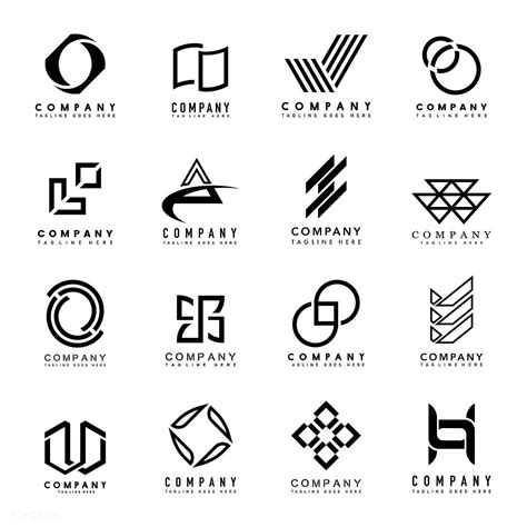 Set Of Company Logo Design Ideas Vector Premium Image By