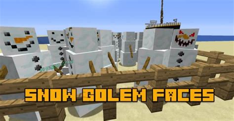 Random Snow Golem Faces Resource Pack For Minecraft 1132