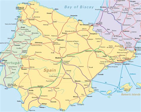 Map Of France Spain And Portugal Map Of Spain Spain Road Trip