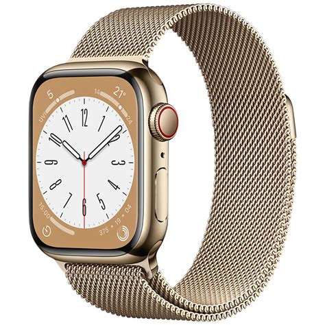 apple watch series 8 gps cellular 41mm gold stainless s