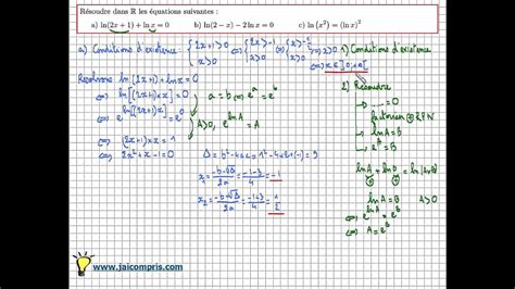 Equation Exponentielle Logarithme PDF Cours Exercices Examens