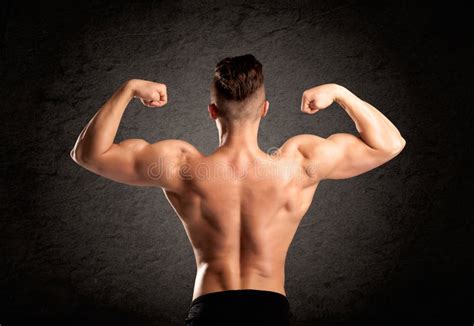 Weight Lifter Guy Showing Muscles Stock Image Image Of Caucasian
