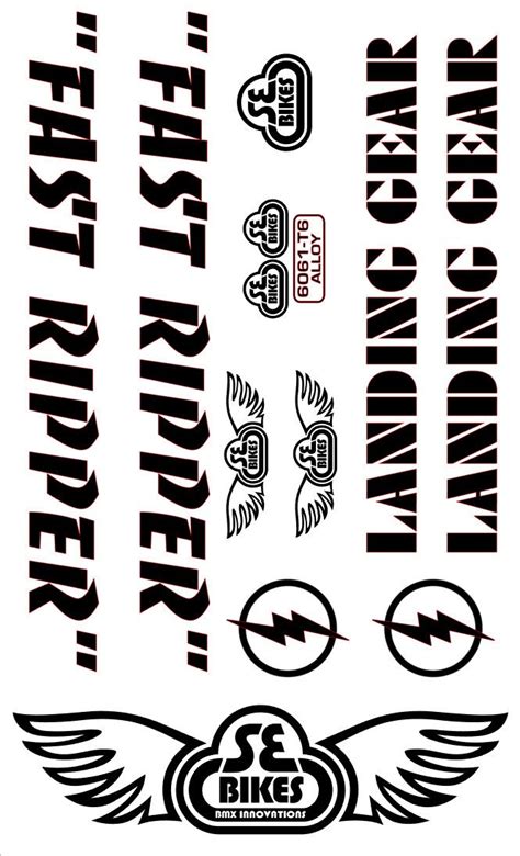 Se Racing Fast Ripper Sticker Kit Met Landingsgestel Vork Bmx Etsy