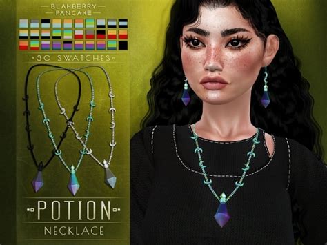 Blahberry Pancake Potion Necklace Sims 4 Sims Sims 4 Dresses