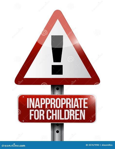Inappropriate For Children Warning Sign Royalty Free Stock Photos