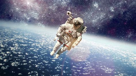 Astronaut Floating Outer Space Planet Earth Nasa X Photo Picture My