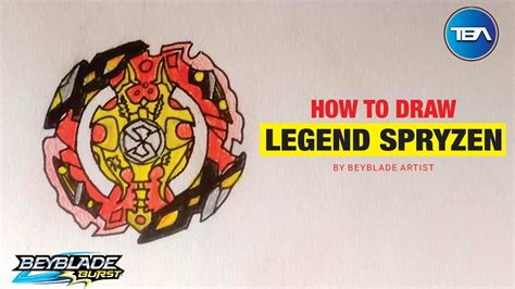 How To Draw Legend Spryzen🤩 Step By Step 🤯 By The Beyblade Artist ️ ️