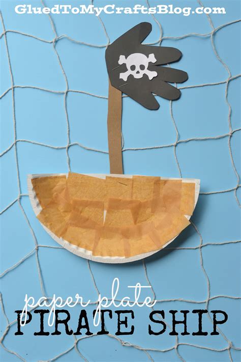 Paper Plate Pirate Ship Craft Idea Pirate Crafts Preschool Crafts