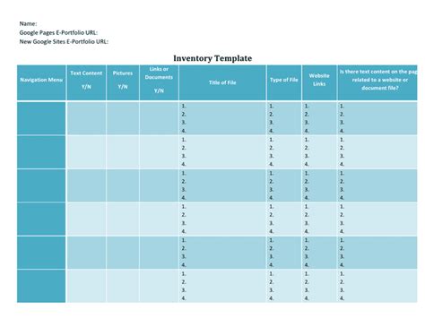 Inventory Template In Word And Pdf Formats
