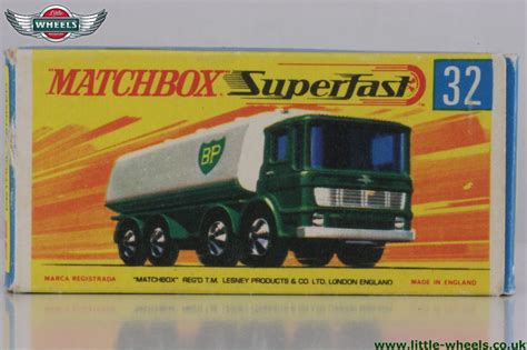 Matchboxlesney 32c Leyland Petrol Tanker Green White Bp Superfast