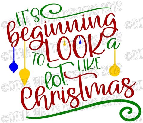 Svg Its Beginning To Look A Lot Like Christmas Cutting Etsy