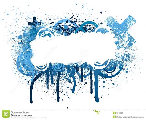 Blue paint splatter stock vector. Image of grunge, vector - 7919193