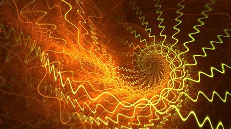 Wallpaper Spiral Threads Tangled Glow Fractal Hd Picture Image