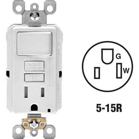 Leviton White 15a Self Test Tamper Resistant Gfci Switch And Outlet