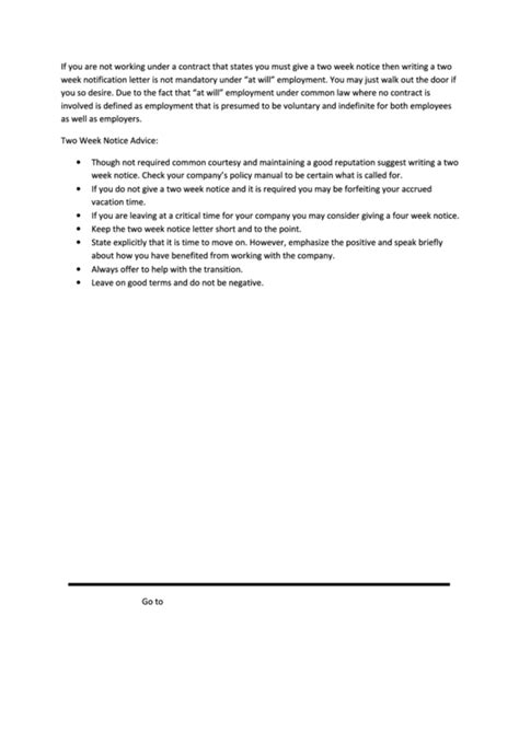 Tips for writing a resignation letter with two weeks' notice sample resignation letters & emails Two Week Notice Resignation Letter Template printable pdf download