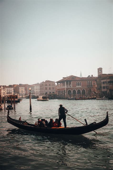 Hd Wallpaper People In Gondola Boat At Italy Nautical Vessel