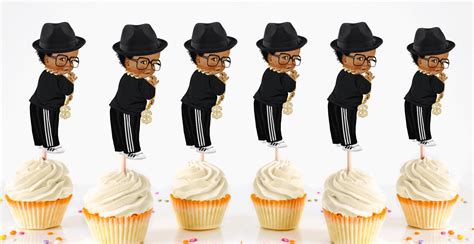90s Hip Hop Cupcake Toppers 90s Rapper Cupcake Toppers 90s Hip Hop