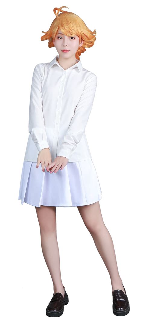 Buy Rolecos Emma Cosplay Costume The Promised Neverland Outfit White Shirt Skirt Uniform Online