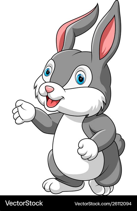 Cute Rabbit Cartoon Royalty Free Vector Image Vectorstock