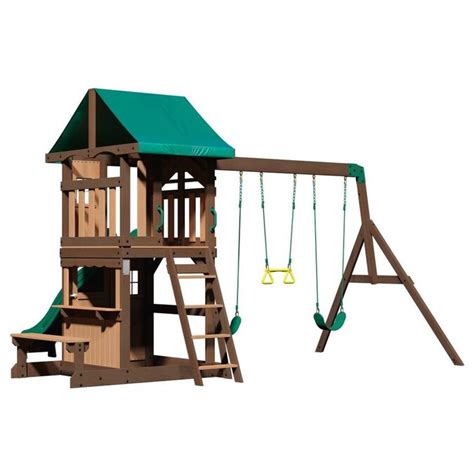 Backyard Discovery Lakewood Wooden Playset Residential Wood Playset In
