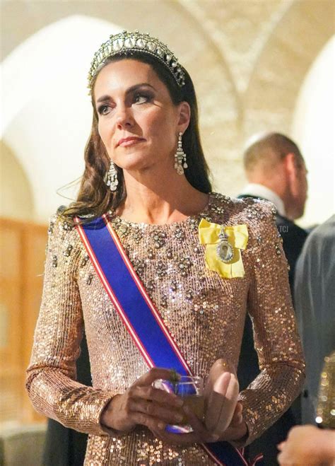 The Princess Of Wales Sparkles In A Tiara At Jordans Royal Wedding