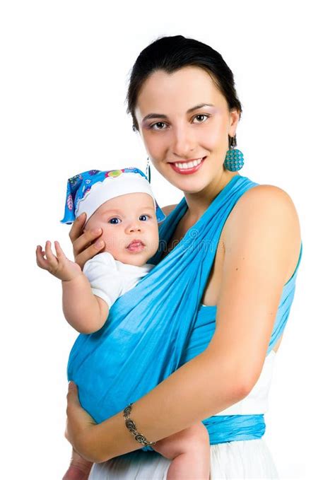 Mother Carrying Her Baby In A Sling Stock Photo Image Of Female