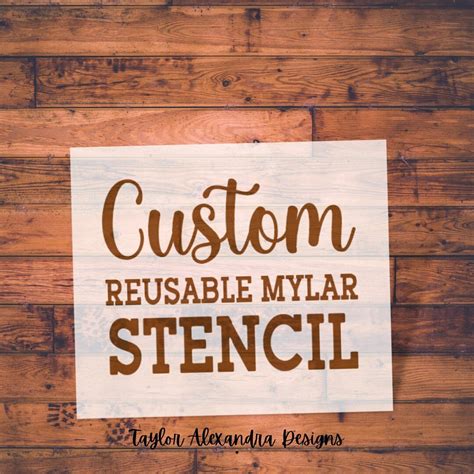 Custom Reusable Stencil Personalized Stencils Script Or Print Fonts