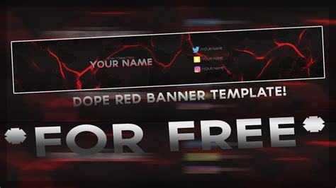 Dope Red Banner Template For Free Youtube