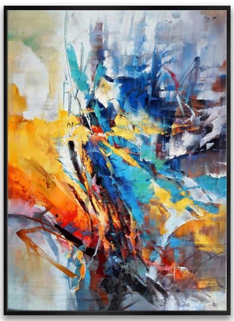 Bright Colorful Abstract Super Extra Large Oversize Vertical Modern
