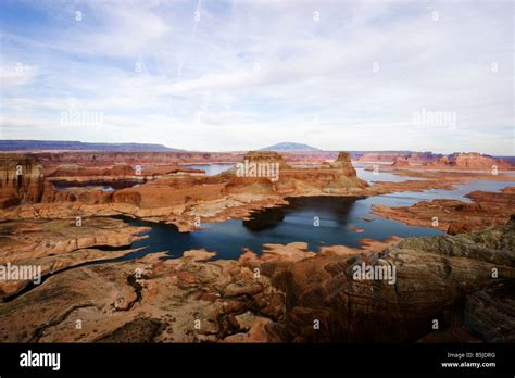 View From Alstrom Point Towards Gunn Site Butte Lake Powell In The