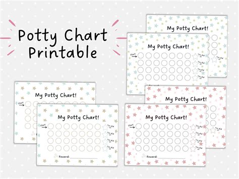 Printable Potty Training Chart Toddler Potty Chart For Girls Etsy