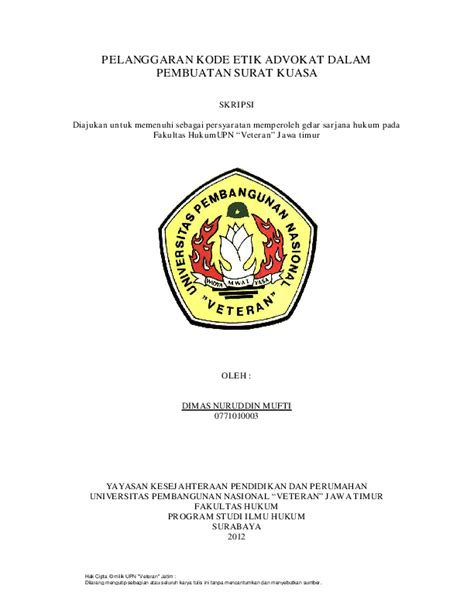 Permohonan dan gugatan l 32. Contoh Surat Kuasa Advokat Dalam Penanganan Hukum Acara ...