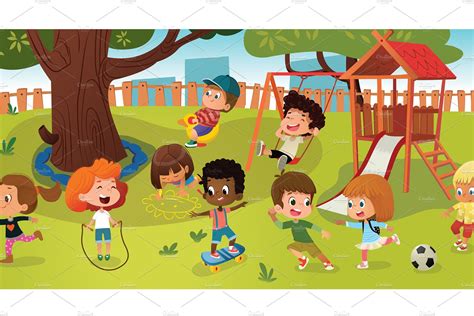 School Playground Png Elements Education Illustrations Creative Market