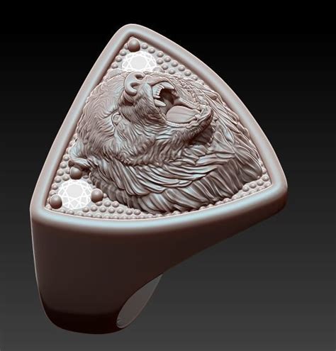 Bear 3d Print Model Bear Ring Cgtrader