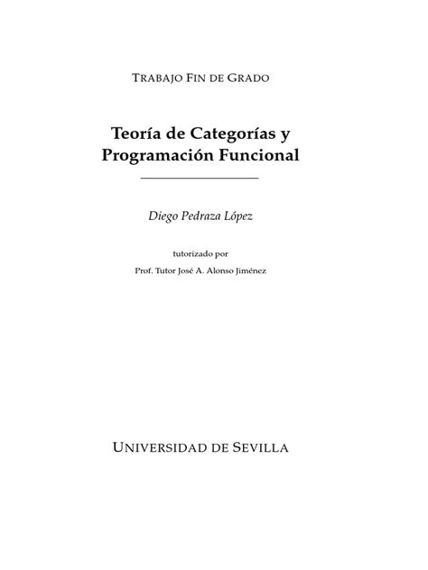 Teoría De Categorías Y Programación Funcional Pdf Teoría De La Categoría Lenguaje De
