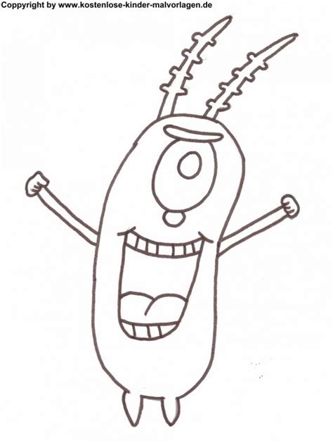Ausmalbilder Plankton Spongebob Schwammkopf
