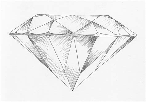 Takeovertime Diamond Sketch Diamond Drawing Gemstone Art