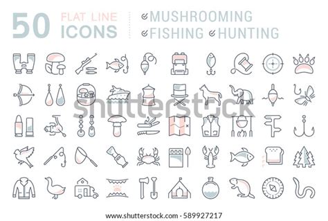Set Vector Line Icons Sign Symbols Stock Vector Royalty Free