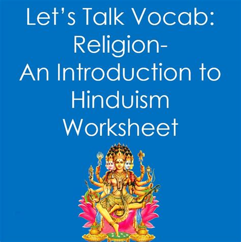 Religion An Introduction To Hinduism Worksheet Classful