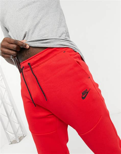 Nike Tall Tech Fleece Sweatpants In Red For Men Lyst