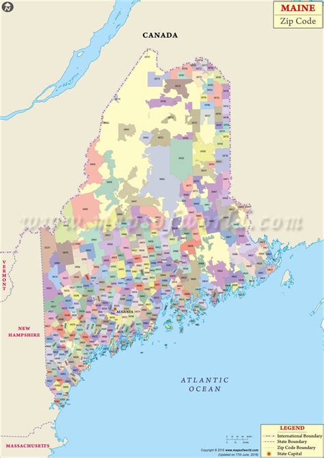 Maine Zip Codes Map List Counties And Cities