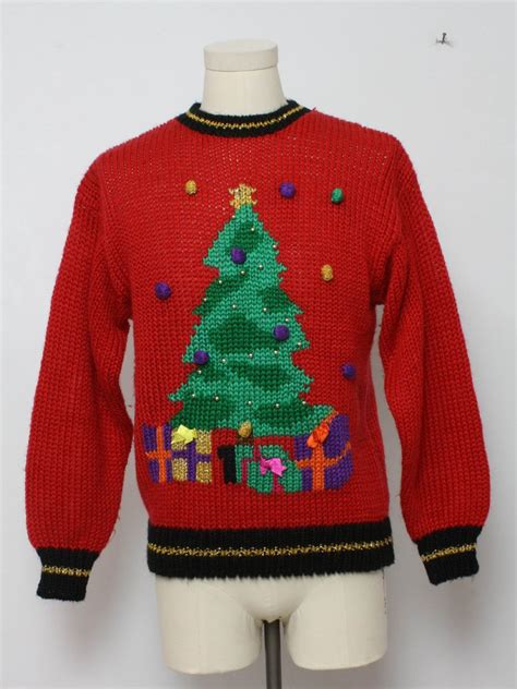 Far And Near Eighties Vintage Ugly Christmas Sweater 80s Authentic