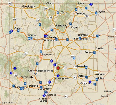 Map Of I 40 Through New Mexico Get Map Update