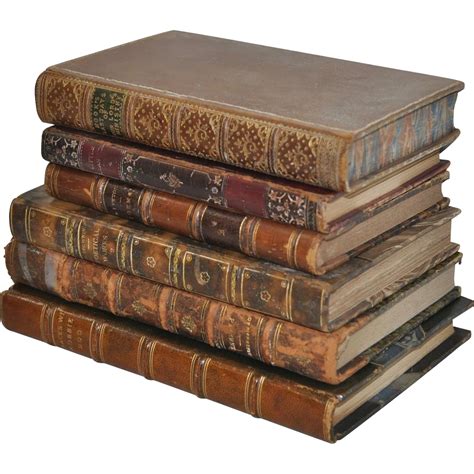 Lot Of Six Antique Leather Bound Books From Antique Canvas On Ruby Lane