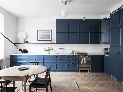 Cozy Home With A Blue Kitchen Coco Lapine Designcoco Lapine Design