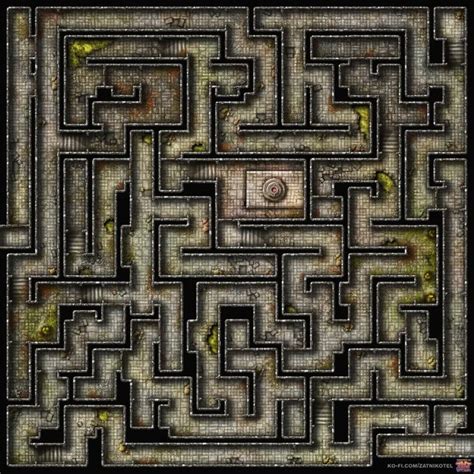 Deserted Labyrinth Maze Dungeon Thing Vtt Version No Grid 50x50 Oc