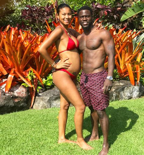 Kevin Hart S Wife Eniko Shows Off Baby Bump In Tiny Red Bikini On